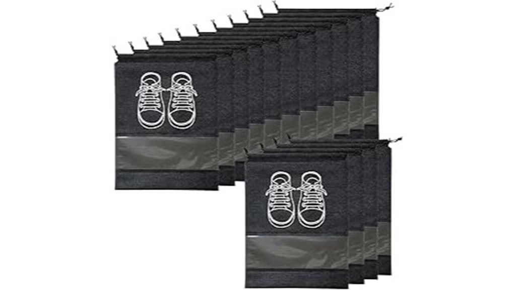 15 black travel shoe storage bags