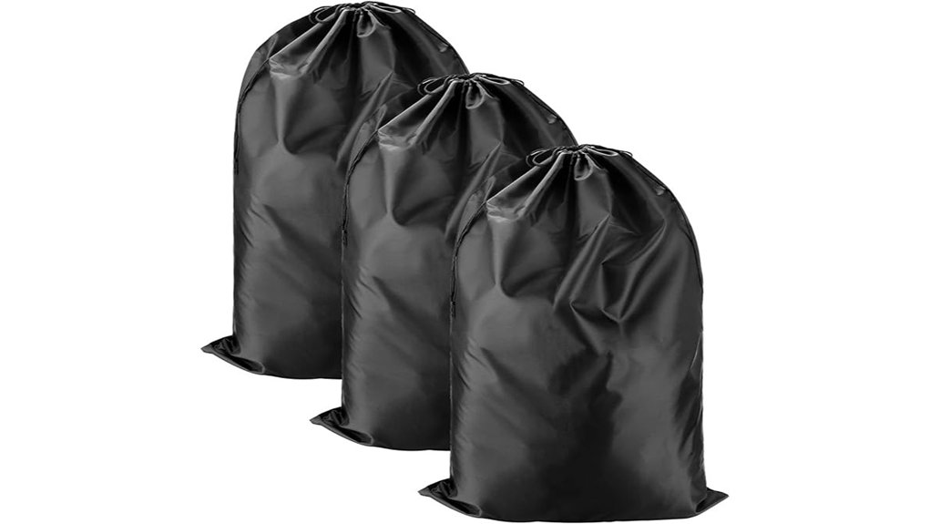 3 pack large black laundry bags