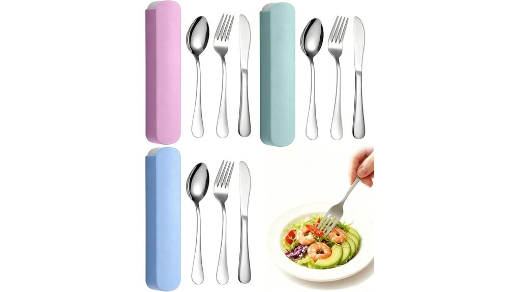 3 piece portable cutlery set