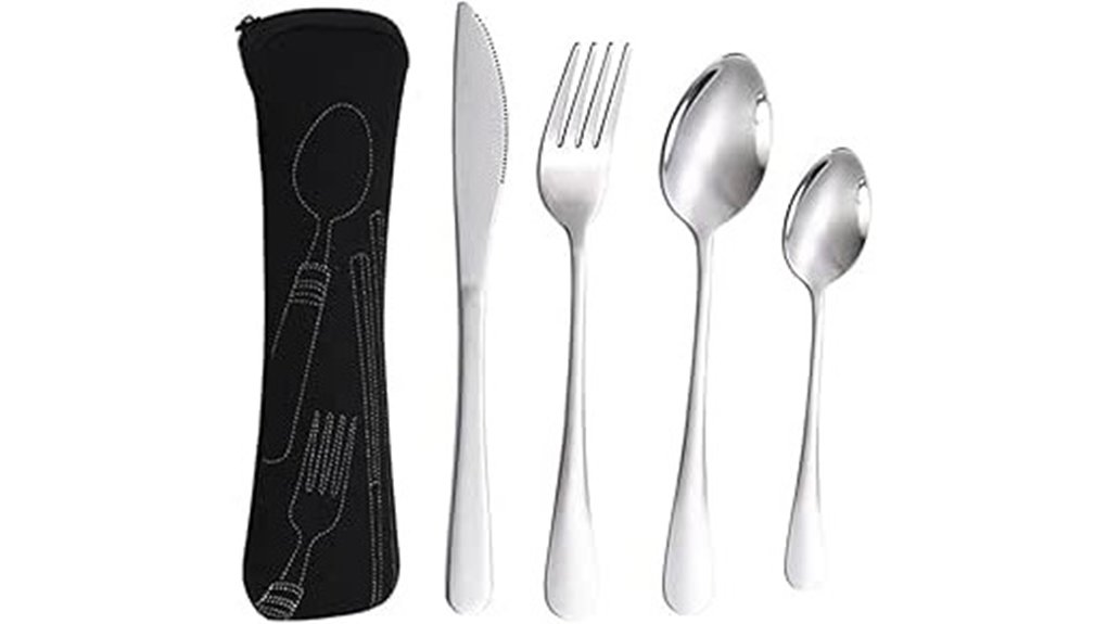5 piece reusable cutlery set