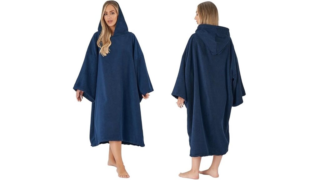 adult hooded microfiber poncho