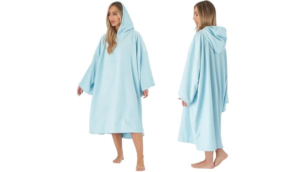 adult hooded microfiber robe