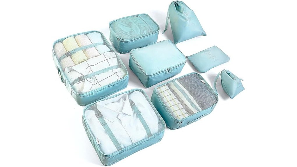 billybath 8 piece packing cubes