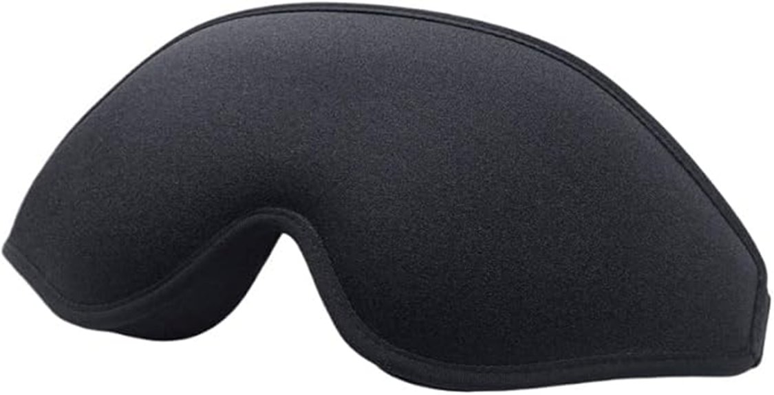 black 3d weighted eye mask
