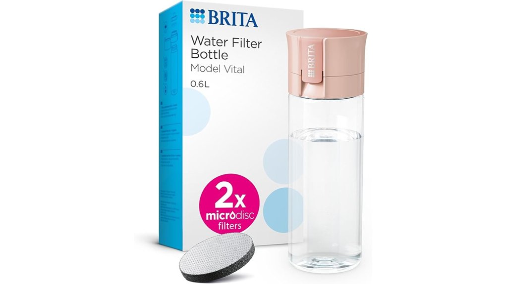 brita 600ml apricot bottle