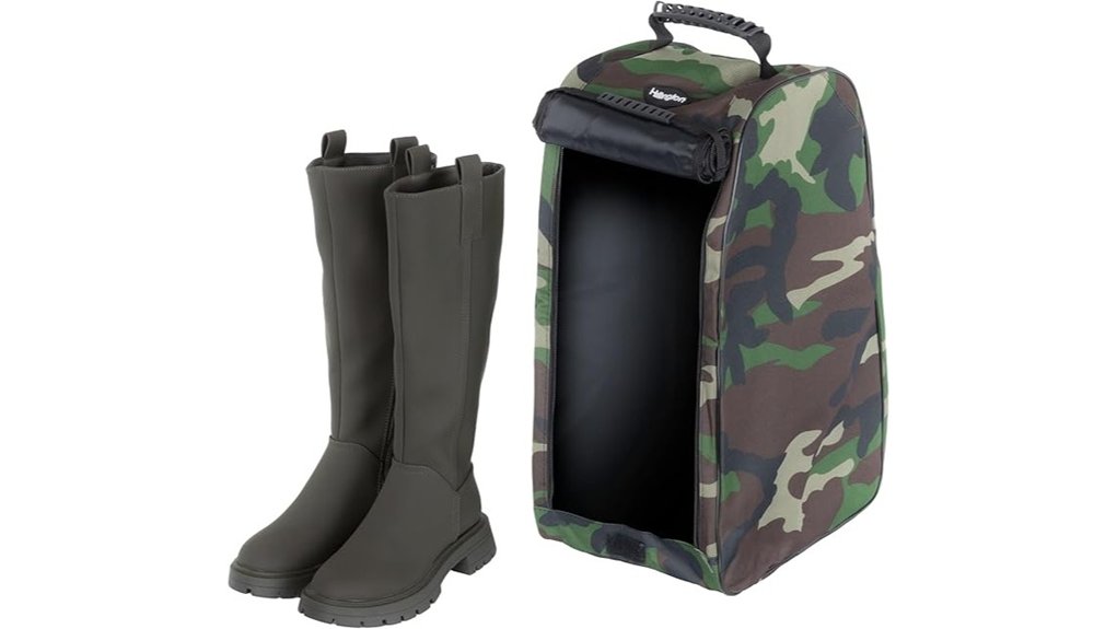 camouflage wellington boot storage