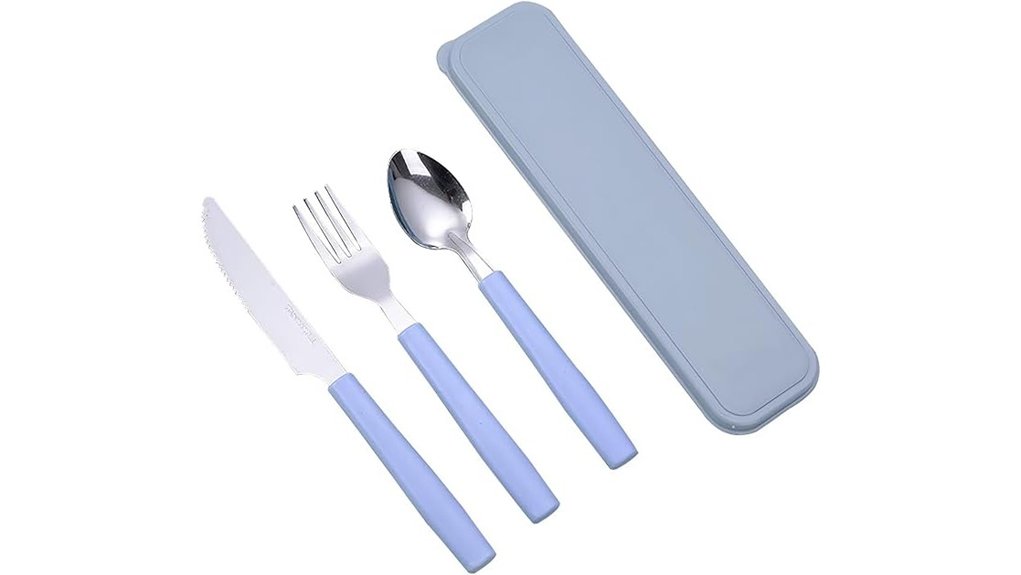 camping cutlery set 3 piece stainless steel