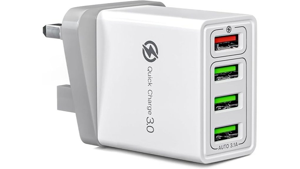 fast 4 port usb charger