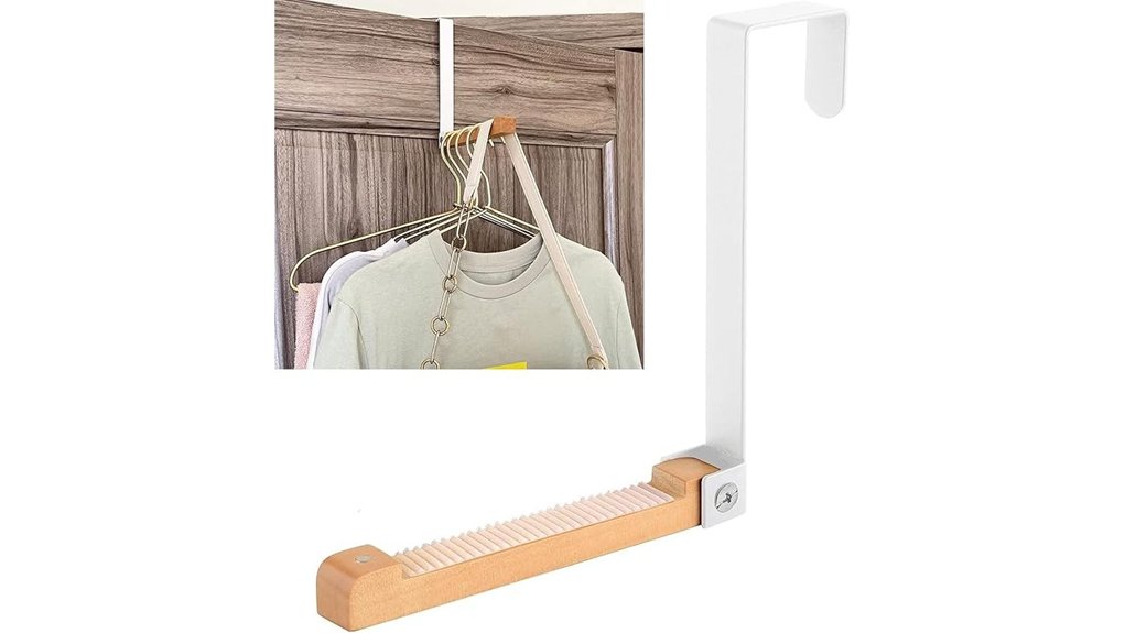 foldable white over door rack