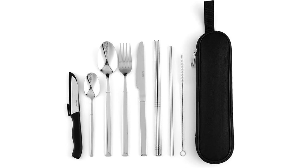 hecef portable camping cutlery set