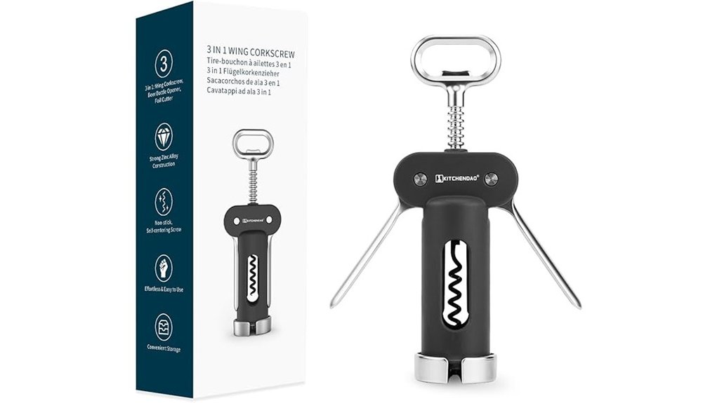 kitchendao 3 in 1 corkscrew