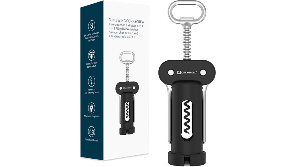 kitchendao 3 in 1 wing corkscrew