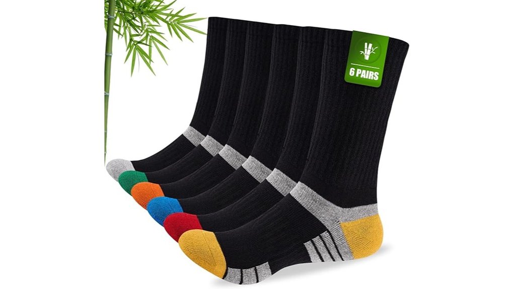 mens bamboo wicking cushioned