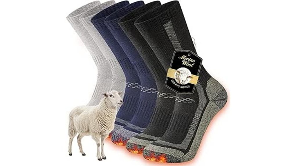merino thermal hiking socks