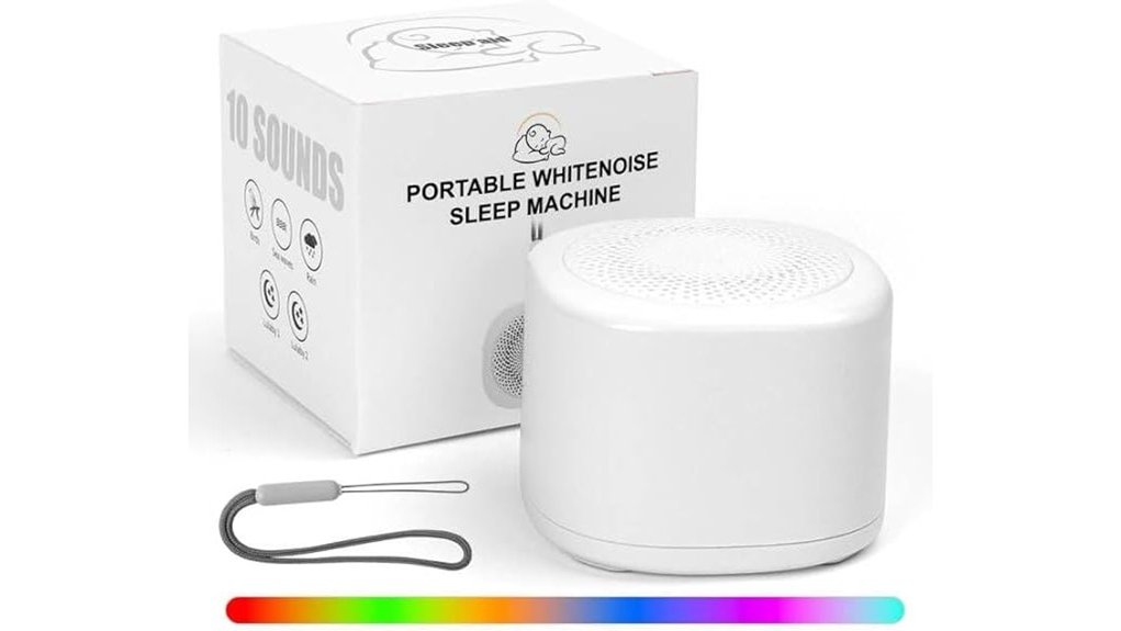 mini white noise machine seven color lights