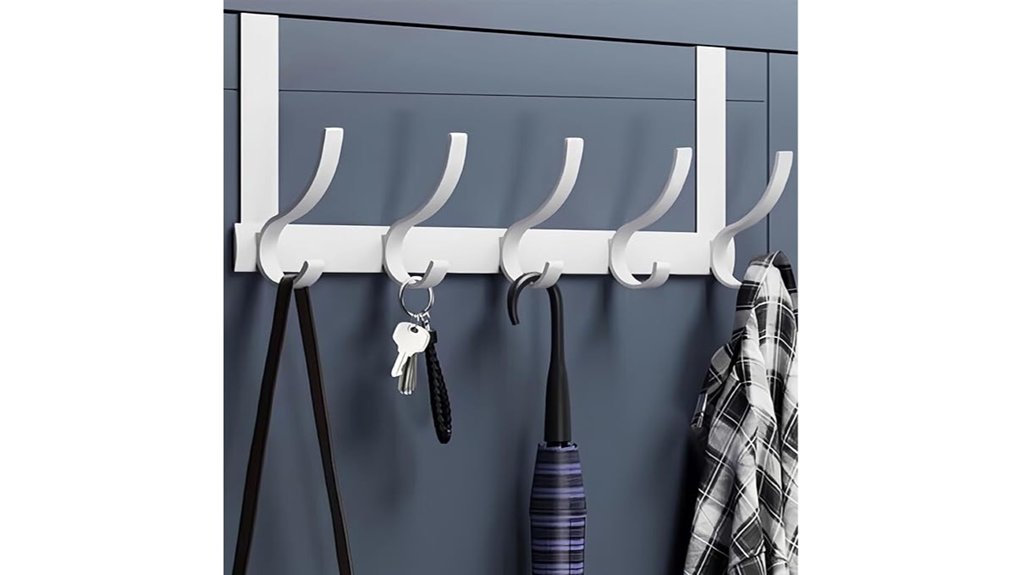 over door hanger rust resistant five hook