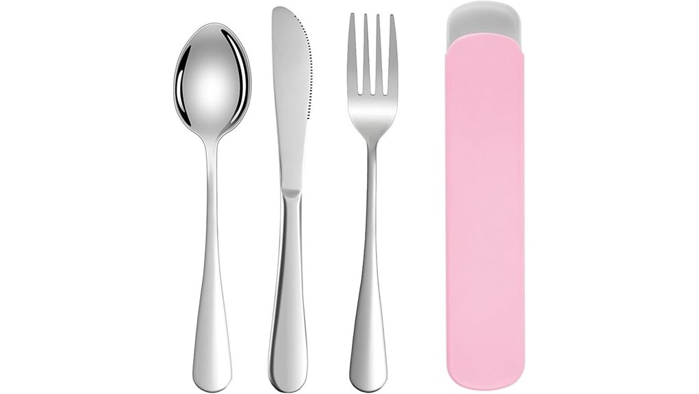 portable stainless steel cutlery set