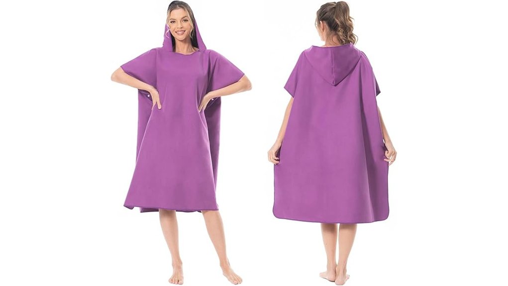 purple microfiber changing poncho