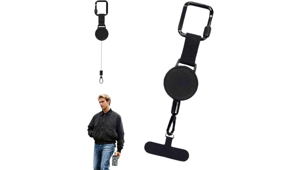 retractable anti theft phone lanyard