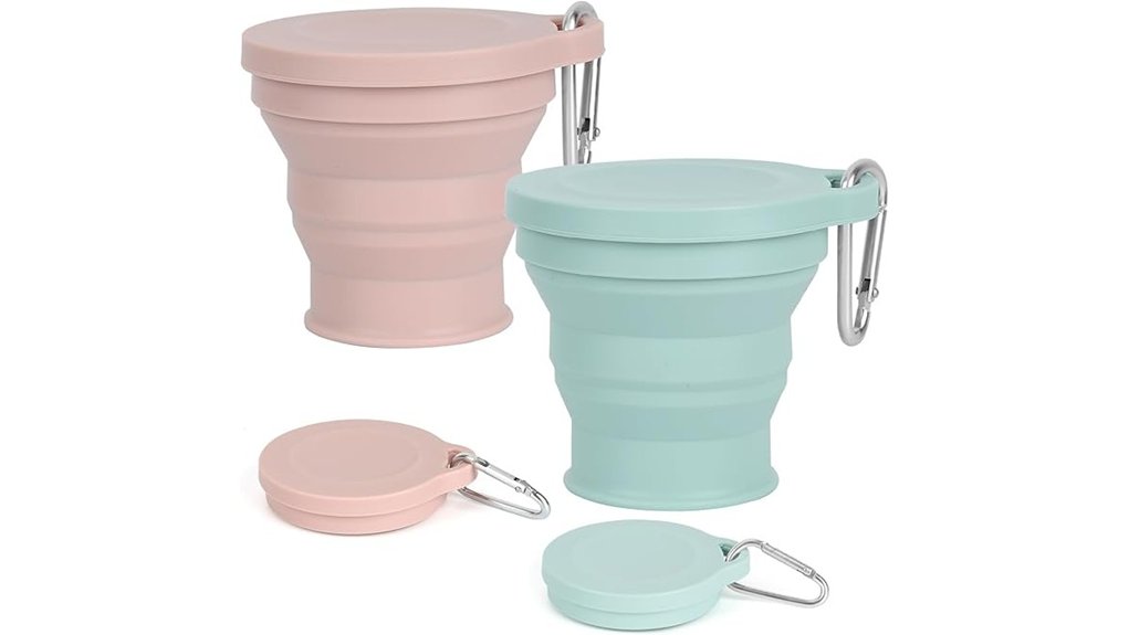 silicone collapsible camping cups