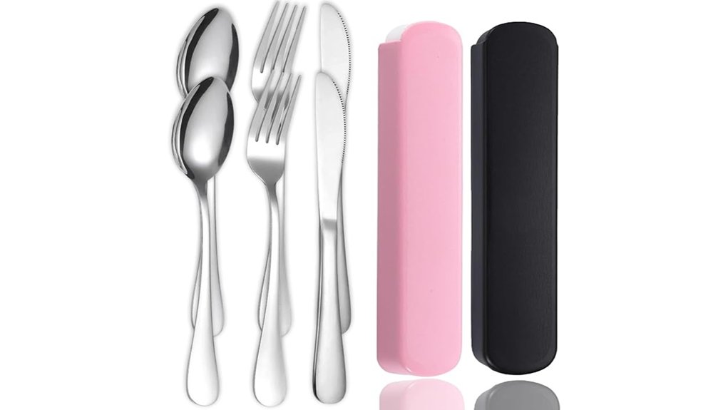 six piece travel cutlery set