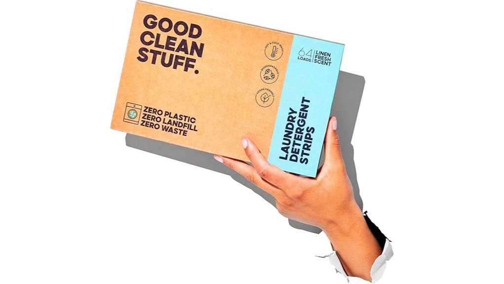 sixty four loads detergent strips