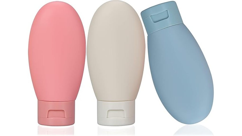 three piece 60ml travel bottles