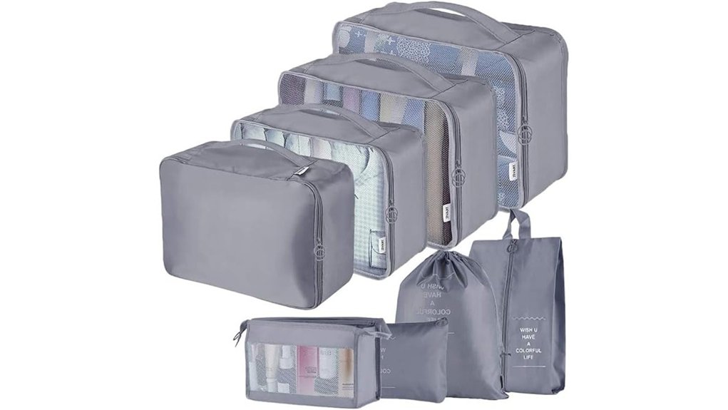 toifucos 8 piece packing cubes