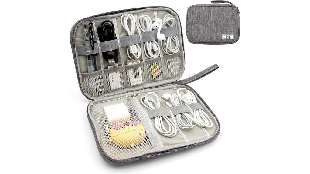 travel electronics cable organizer bag