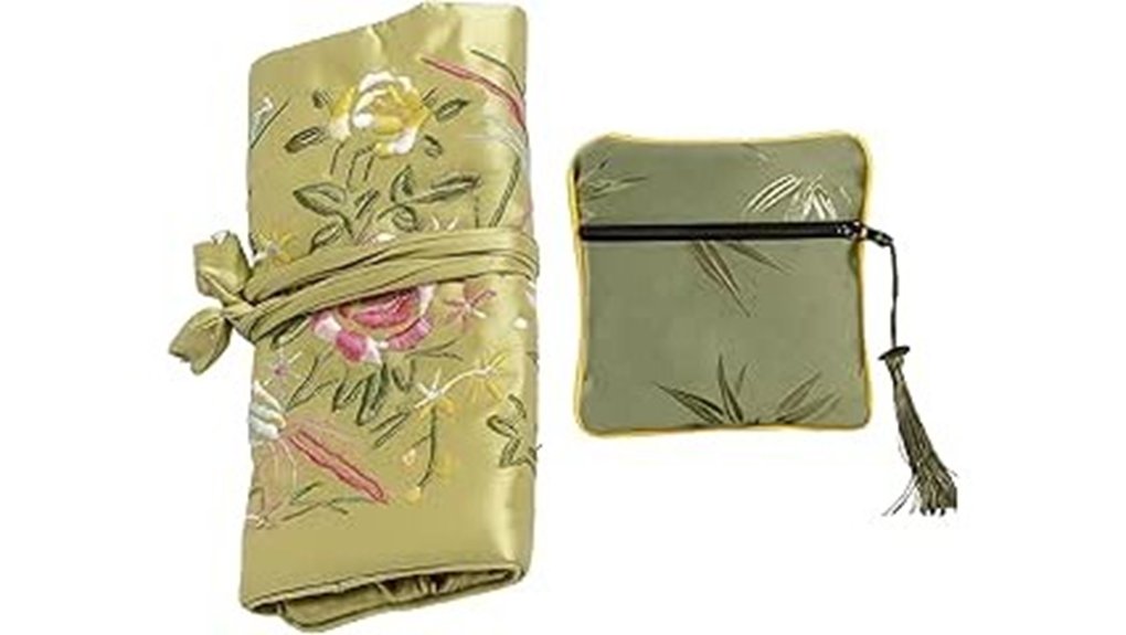 travel jewelry roll and storage case