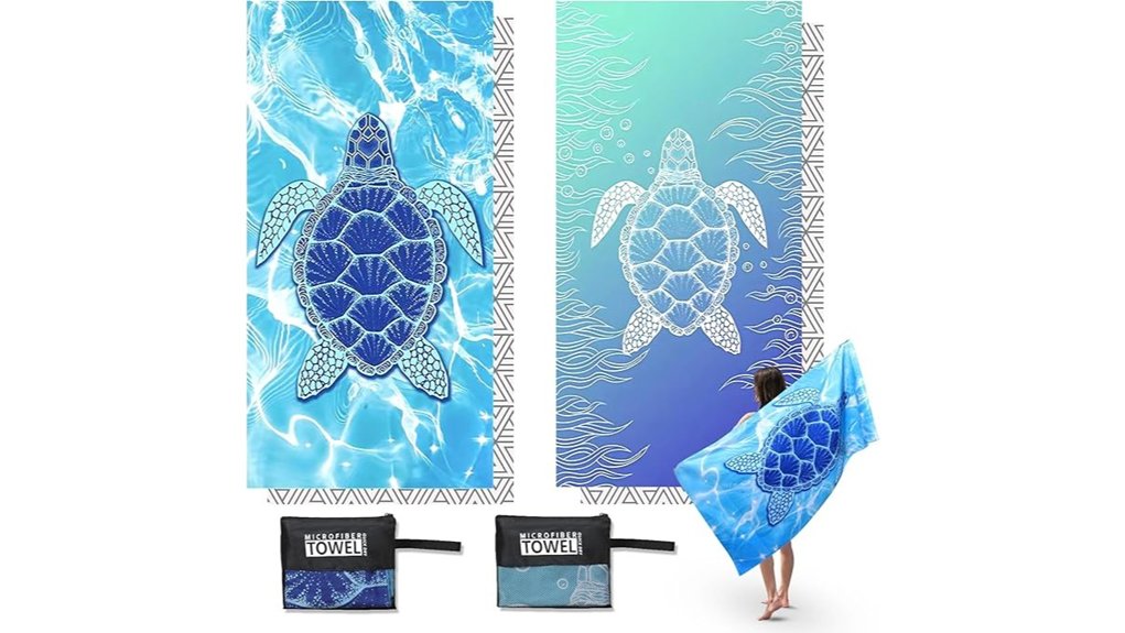two pack microfiber beach towels