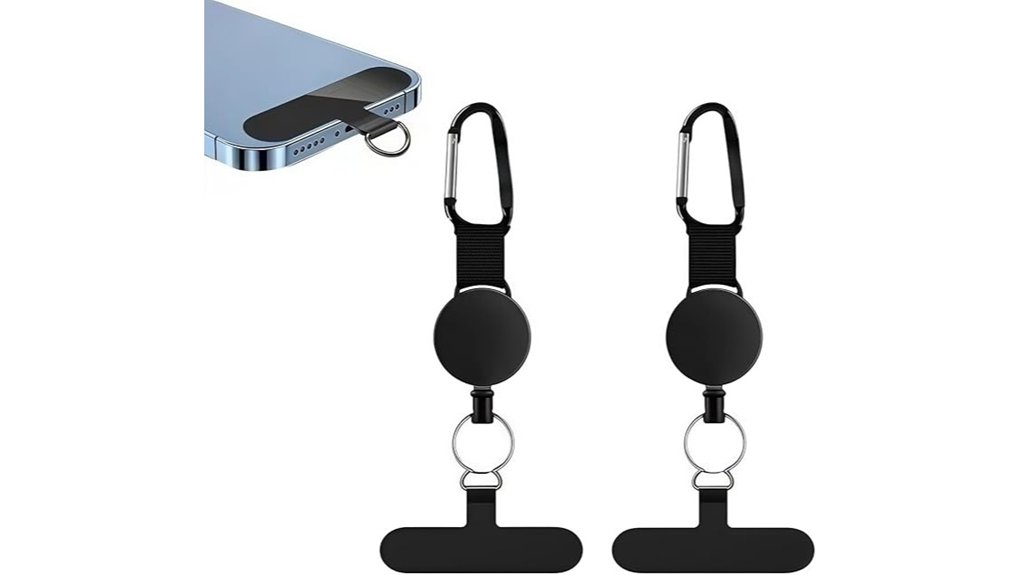 two pack retractable anti theft lanyards