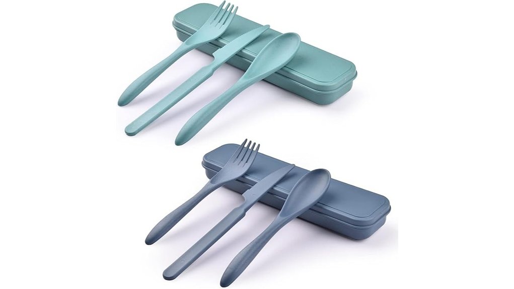 two sets reusable cutlery