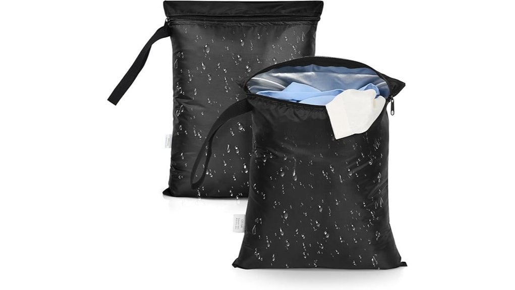 two waterproof laundry bags