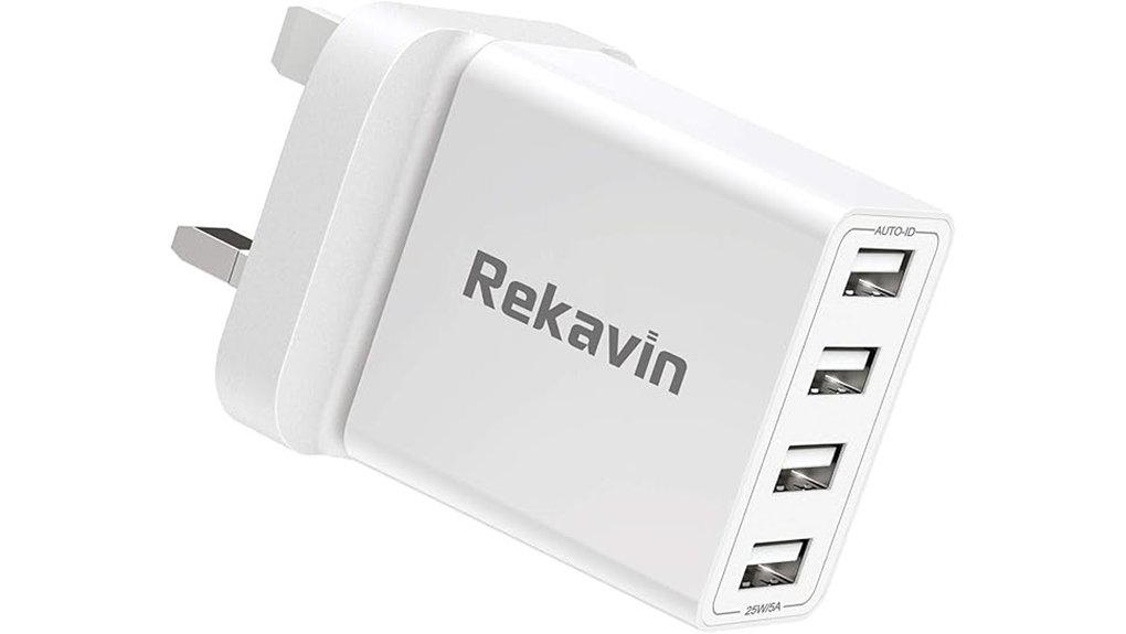 uk 4 port iphone charger