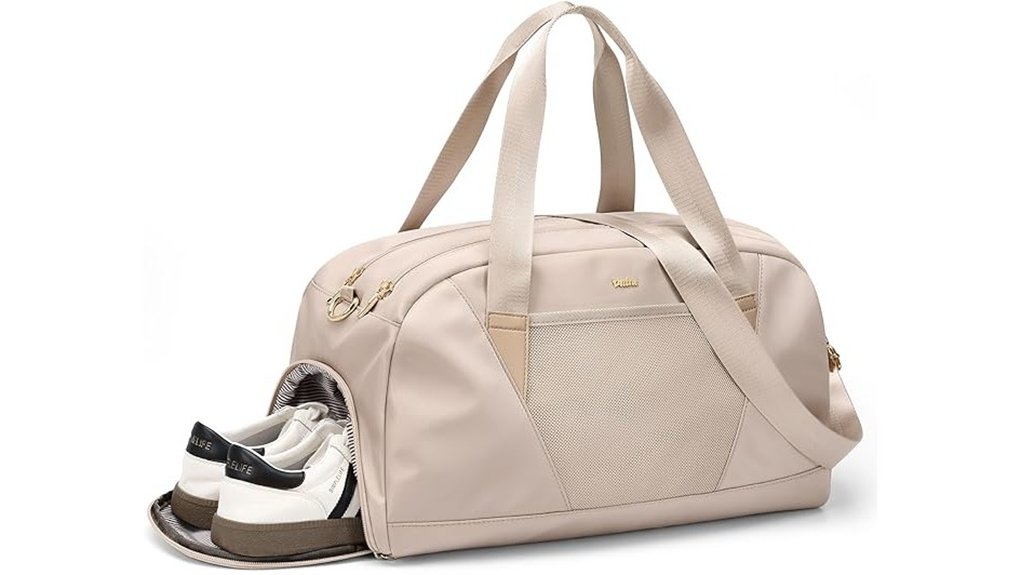 vnine gym bag with shoes compartment