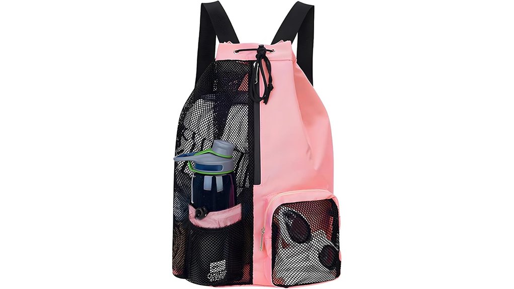 waterproof mesh swim backpack