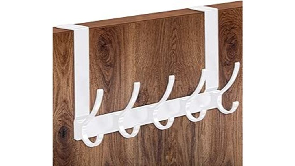 white over door five hook hanger
